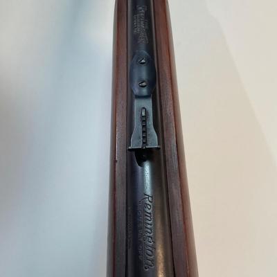 Sale Photo Thumbnail #49: Offered is a vintage Remington Model 512 The Sportmaster rimfire rifle — a classic mid-century bolt-action .22 with the original tubular magazine and traditional one-piece hardwood stock. The stamped barrel code LTT dates the barrel to Feb. 1948, placin