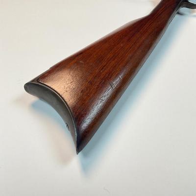 Sale Photo Thumbnail #59: Winchester’s legendary John & Matthew Browning–designed slide-action .22 rifle, prized by collectors and vintage-shooting enthusiasts alike. This late-production Model 1890 (often called the “Gallery Gun”) represents the final evolution of Winches