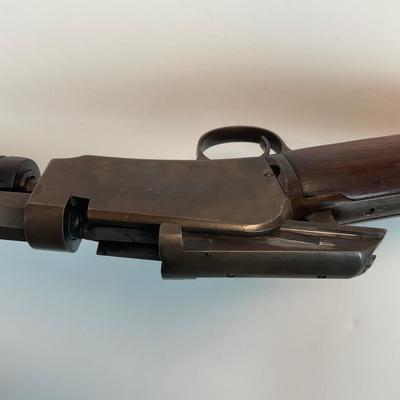 Sale Photo Thumbnail #71: Winchester’s legendary John & Matthew Browning–designed slide-action .22 rifle, prized by collectors and vintage-shooting enthusiasts alike. This late-production Model 1890 (often called the “Gallery Gun”) represents the final evolution of Winches