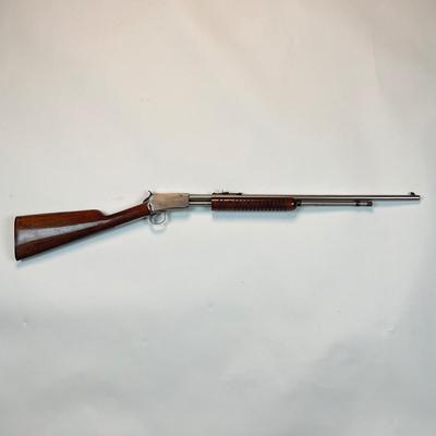 Sale Photo Thumbnail #95: Offered is a Rossi Model 62 SA Stainless Steel Pump-Action Rifle chambered in .22 Long Rifle, serial G240165 — a modern Brazilian reproduction of the legendary Winchester Model 62 “gallery gun.” This stainless Rossi captures the timeless design, smo