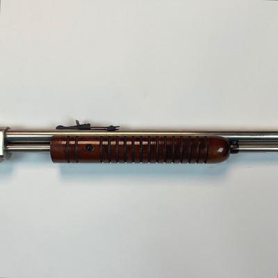 Sale Photo Thumbnail #98: Offered is a Rossi Model 62 SA Stainless Steel Pump-Action Rifle chambered in .22 Long Rifle, serial G240165 — a modern Brazilian reproduction of the legendary Winchester Model 62 “gallery gun.” This stainless Rossi captures the timeless design, smo