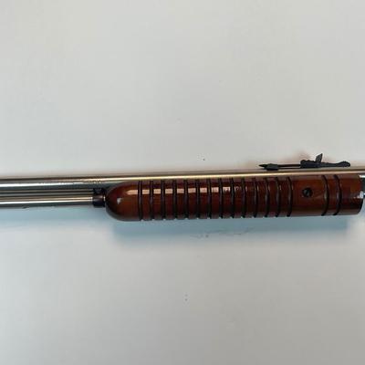 Sale Photo Thumbnail #103: Offered is a Rossi Model 62 SA Stainless Steel Pump-Action Rifle chambered in .22 Long Rifle, serial G240165 — a modern Brazilian reproduction of the legendary Winchester Model 62 “gallery gun.” This stainless Rossi captures the timeless design, smo