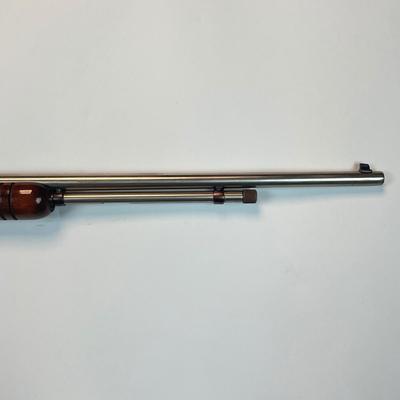 Sale Photo Thumbnail #99: Offered is a Rossi Model 62 SA Stainless Steel Pump-Action Rifle chambered in .22 Long Rifle, serial G240165 — a modern Brazilian reproduction of the legendary Winchester Model 62 “gallery gun.” This stainless Rossi captures the timeless design, smo