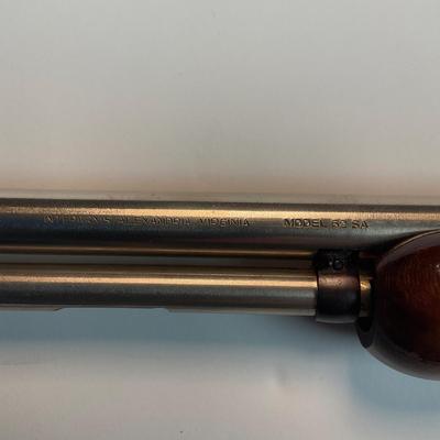 Sale Photo Thumbnail #107: Offered is a Rossi Model 62 SA Stainless Steel Pump-Action Rifle chambered in .22 Long Rifle, serial G240165 — a modern Brazilian reproduction of the legendary Winchester Model 62 “gallery gun.” This stainless Rossi captures the timeless design, smo