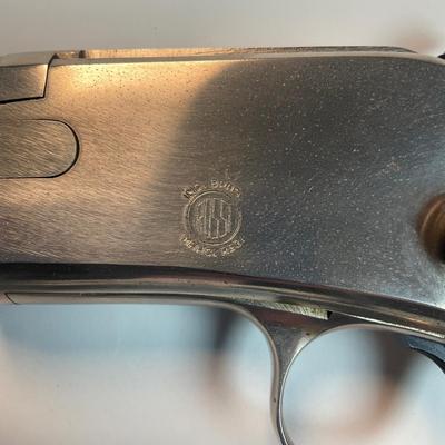 Sale Photo Thumbnail #106: Offered is a Rossi Model 62 SA Stainless Steel Pump-Action Rifle chambered in .22 Long Rifle, serial G240165 — a modern Brazilian reproduction of the legendary Winchester Model 62 “gallery gun.” This stainless Rossi captures the timeless design, smo