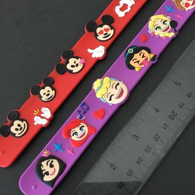 Disney emoji slap bracelet, Mickey Mouse red Disney purple Princess slap bracelets