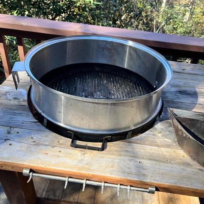 Weber Grill W/ Customized Hand Built Rolling Cart (BD-RG)