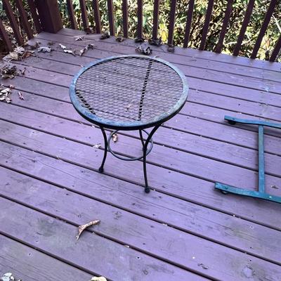 Wrought Iron Patio Table, Chairs & Side Table (BD-RG)