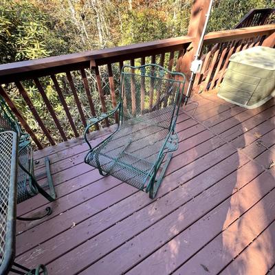 Wrought Iron Patio Table, Chairs & Side Table (BD-RG)