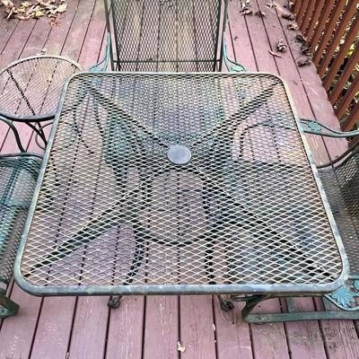 Wrought Iron Patio Table, Chairs & Side Table (BD-RG)