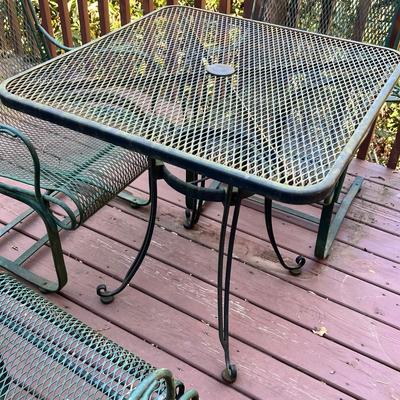 Wrought Iron Patio Table, Chairs & Side Table (BD-RG)