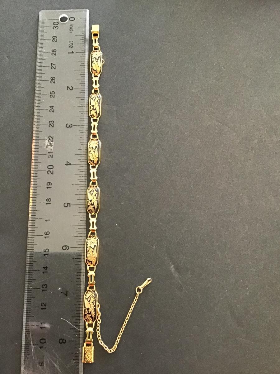 Vintage ia Damascene Toledo Spain bracelet