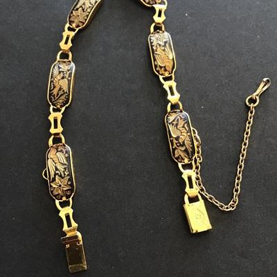 Vintage ia Damascene Toledo Spain bracelet