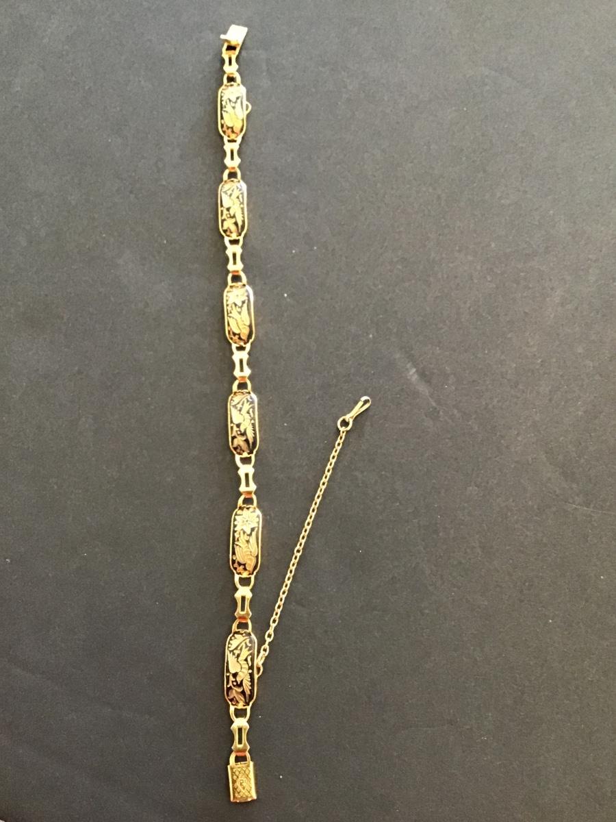 Vintage ia Damascene Toledo Spain bracelet
