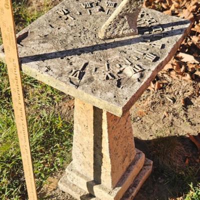 Sundial, concrete, very heavy