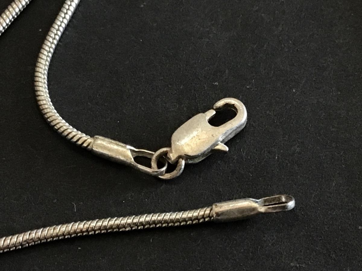 Non Magnetic Turtle Silver Pendant and Chain