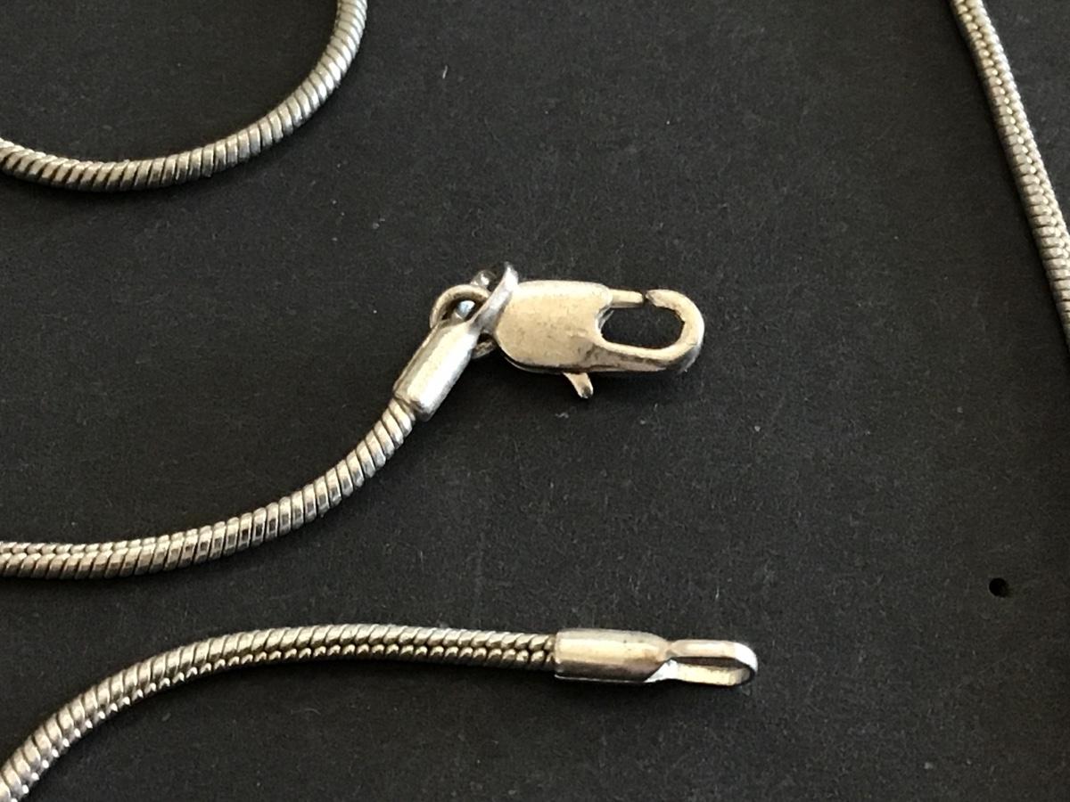 Non Magnetic Turtle Silver Pendant and Chain