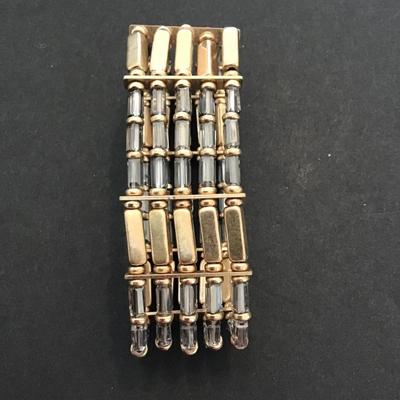 Very nice Gold tone glass beaded stretch bracelet
