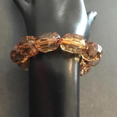 Vintage Plastic beaded stretch bracelet