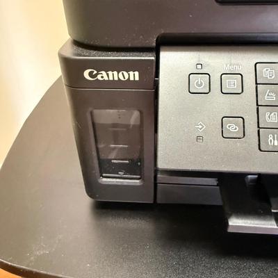 Canon Pixma G7020 Printer w/ Ink Refills and Safeco Rolling Printer Cart