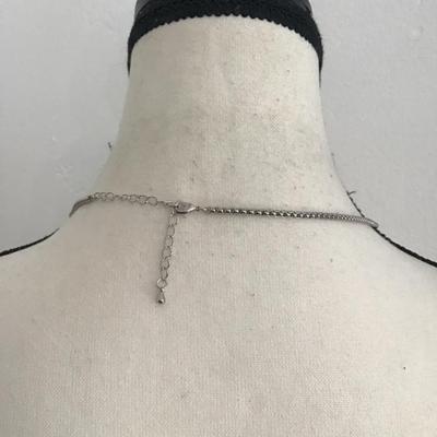 Silver tone, multicolor, rhinestone pendant, necklace