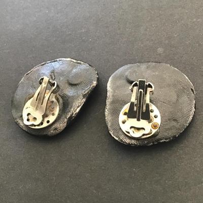 Vintage handmade clip on earrings