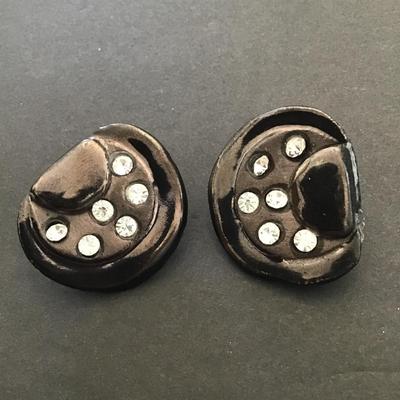 Vintage handmade clip on earrings