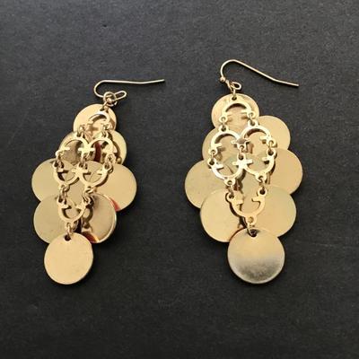 Hot pink enamel duo drop earrings