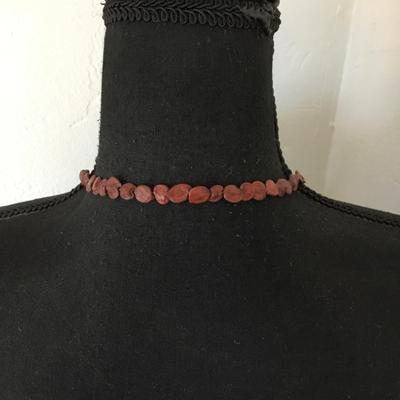 Vintage, flower, orange peel necklace