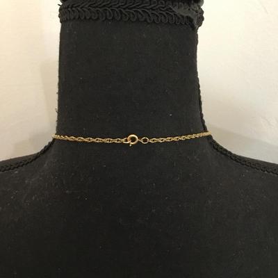 Mid century, gold, toned, starfish, pendant, and chain necklace, long chain