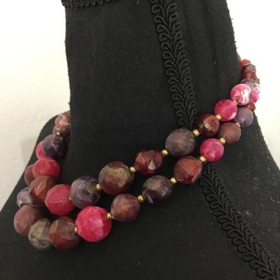 Big chunky, multicolored bead, collar statement, necklace