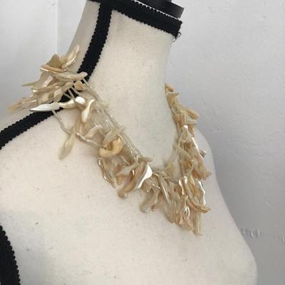 Beautiful multi strand , mother of pearl vintage necklace