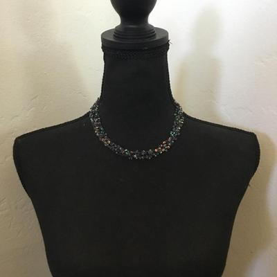 Beautiful, vintage, mermaid translucent bead, multi strand necklace