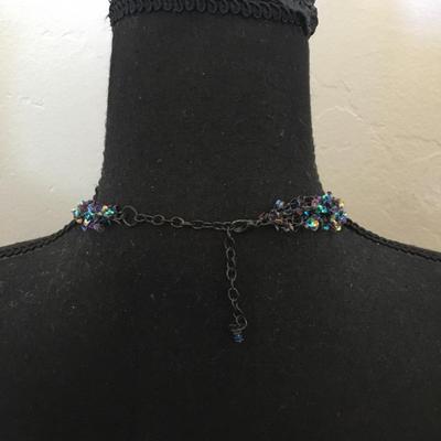 Beautiful, vintage, mermaid translucent bead, multi strand necklace