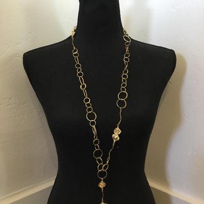 Vintage gold tone statement necklace