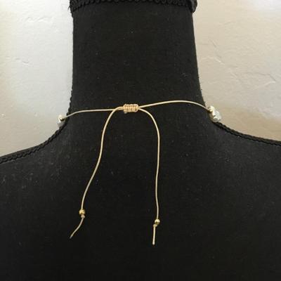 Cute faux Pearl heart necklace