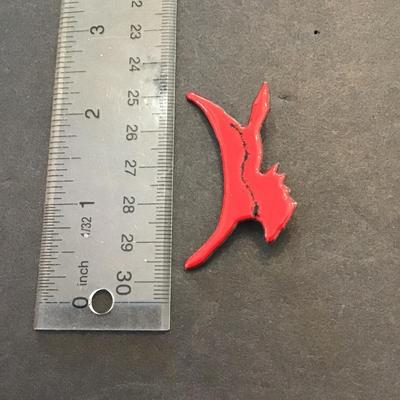 Vintage Red enamel horse brooch