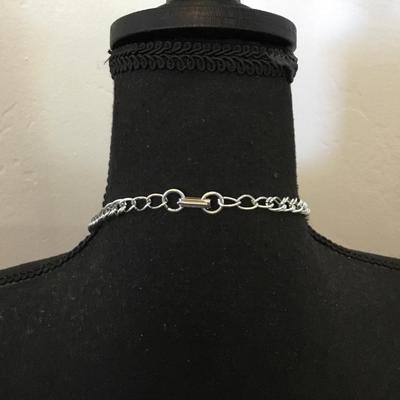 Vintage lite silver tone chain necklace long lite chain