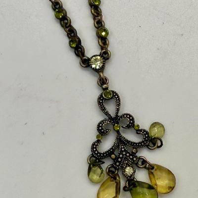 Sale Photo Thumbnail #427: With teardrop-shape translucent jewels.  Good condition.