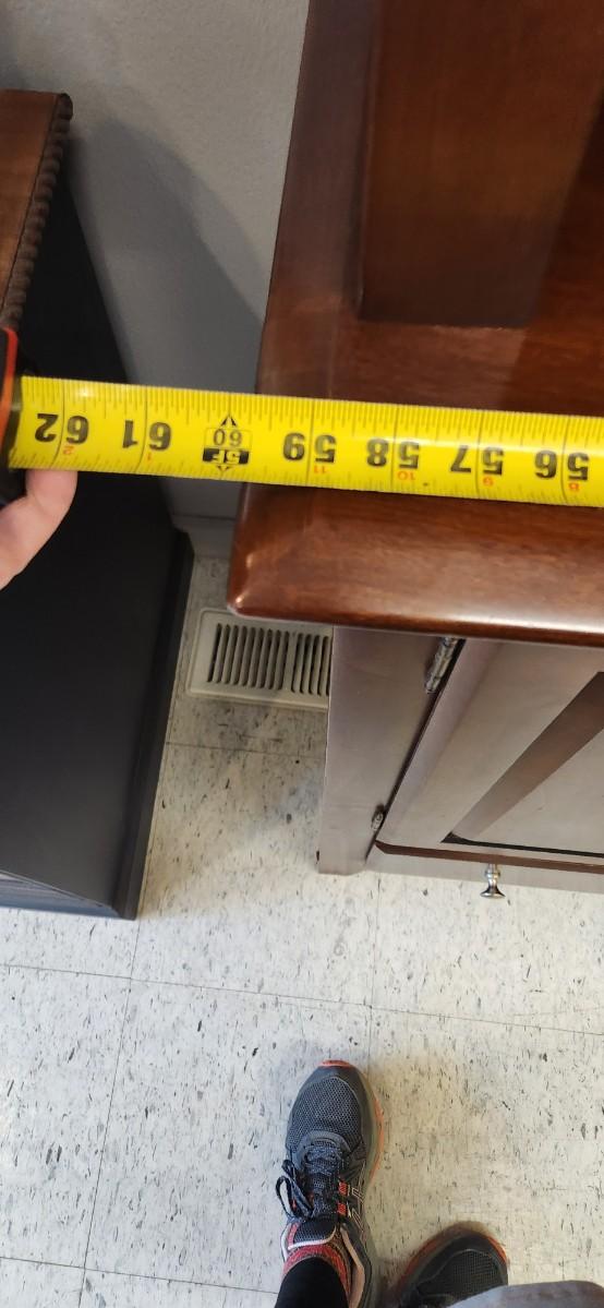 Sale Photo Thumbnail #19: Gorgeous Richardson Bros China Hutch. Beveled glass in the doors, plate rail on the glass shelves, 2 lights. Purchased at Home furniture. 2 pieces but bring help to load!!