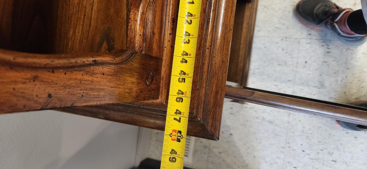 Sale Photo Thumbnail #35: Solid wood china hutch with a single light and single glass shelf in the top piece. 2 pieces but bring help to load