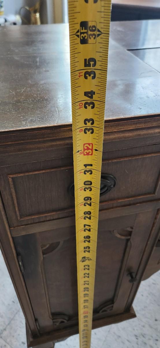 Sale Photo Thumbnail #49: This is an awesome project piece! Vintage ladies writing desk, walnut with original handles and pulls. Needs some love but a fantastic piece of furniture.