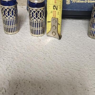 Cobalt and silver shakers