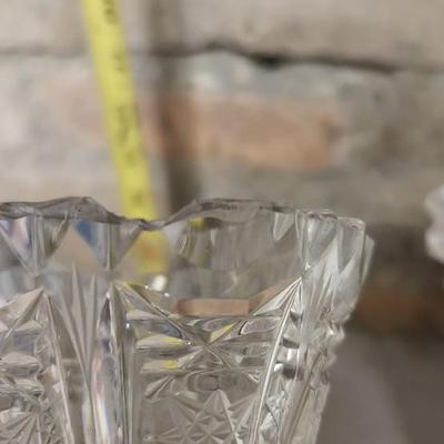 Mess of glassware - some as is- hobnail basket