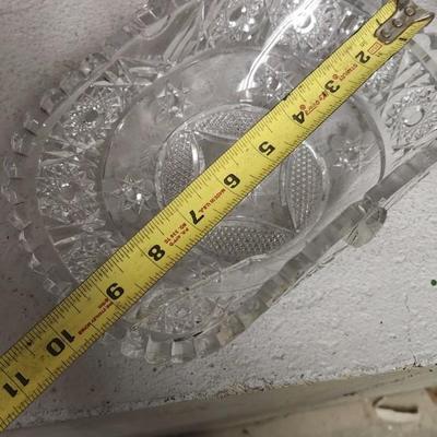 Mess of glassware - some as is- hobnail basket