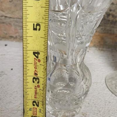 Mess of glassware - some as is- hobnail basket