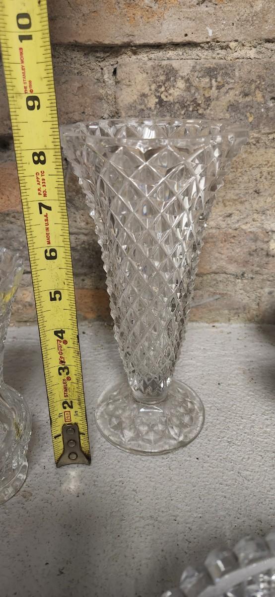 Sale Photo Thumbnail #62: A mess of glassware. Some really nice pieces and some as is pieces. Look at the pictures closely please