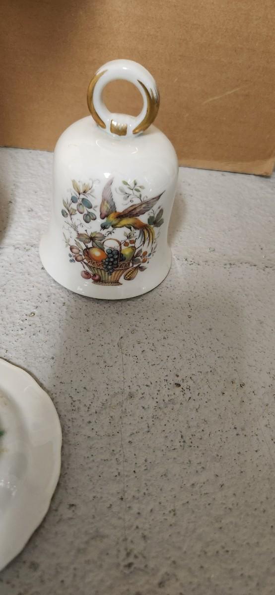 Sale Photo Thumbnail #113: Sweet lot of teacups, a special little reamer, fancy ashtray, darling bell