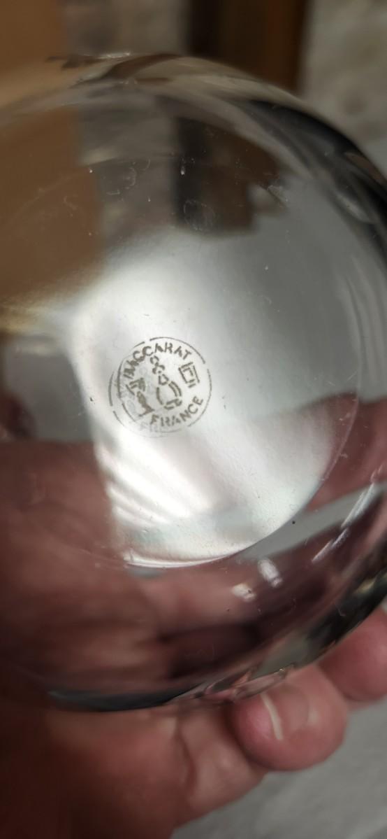 Sale Photo Thumbnail #143: Gorgeous little Baccarat finger bowl, cranberry glass small vase, pair of Waldonia crystal candlesticks and a few other things.