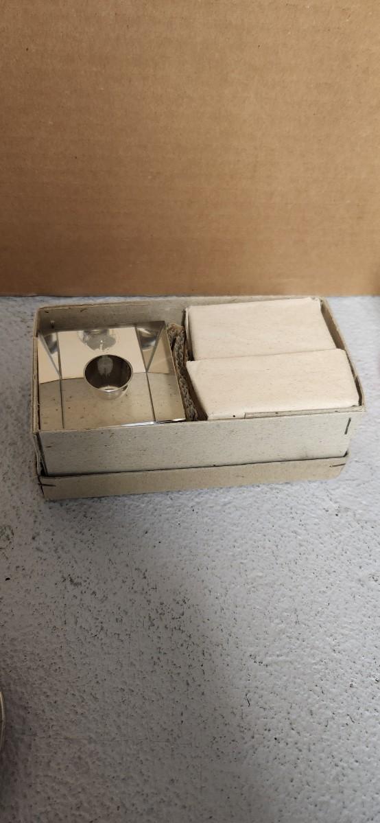 Sale Photo Thumbnail #145: Gorgeous little Baccarat finger bowl, cranberry glass small vase, pair of Waldonia crystal candlesticks and a few other things.